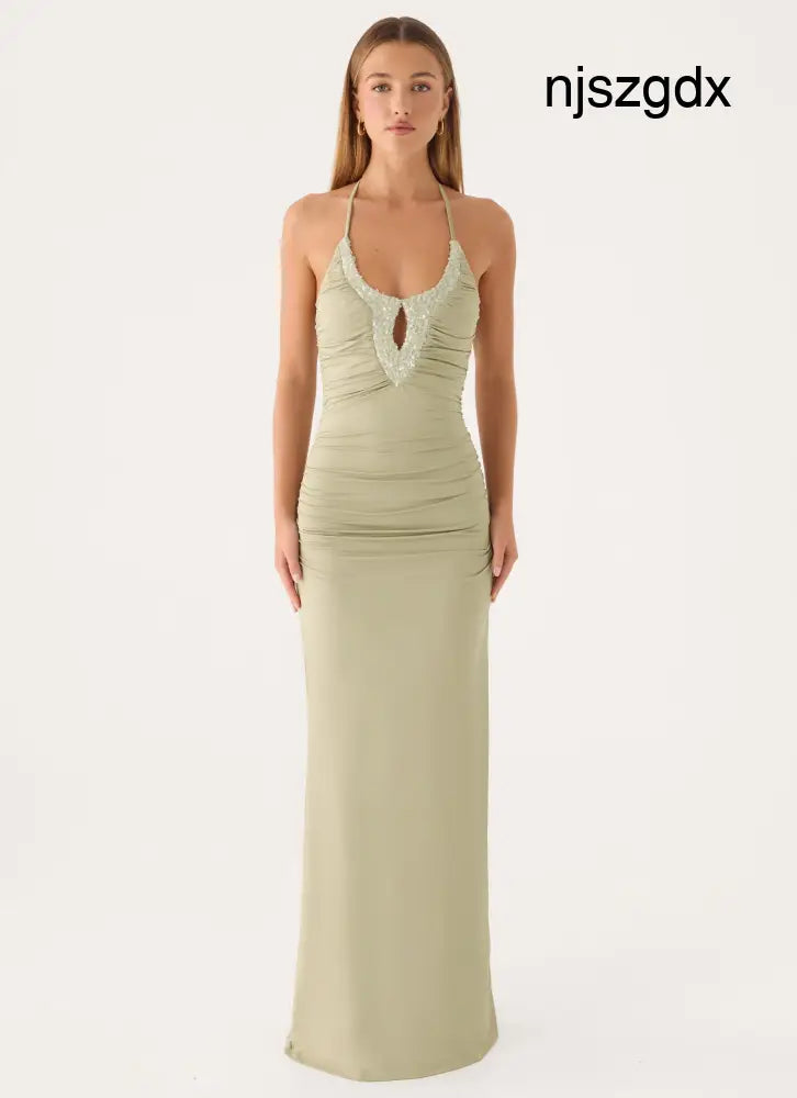 Aminata Maxi Dress - Sage - Maxi Dresses