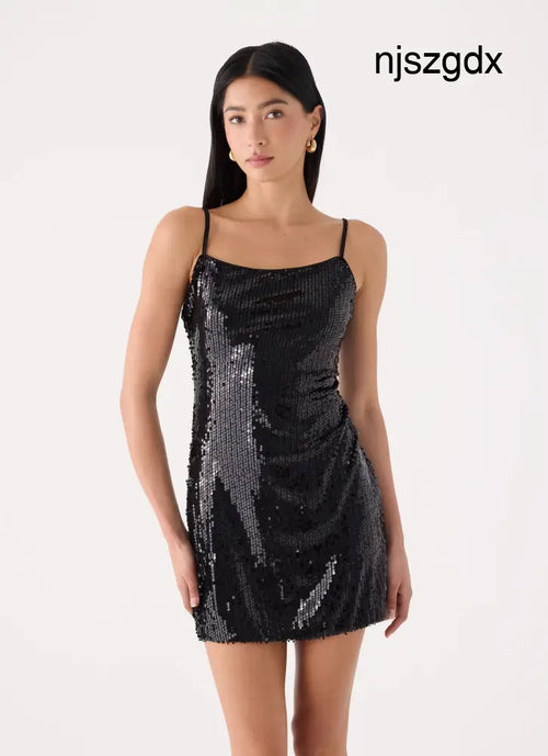 August Mini Dress - Black - Mini Dresses