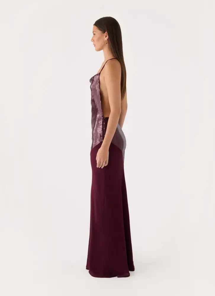 Cleodora Maxi Dress - Plum - Maxi Dresses