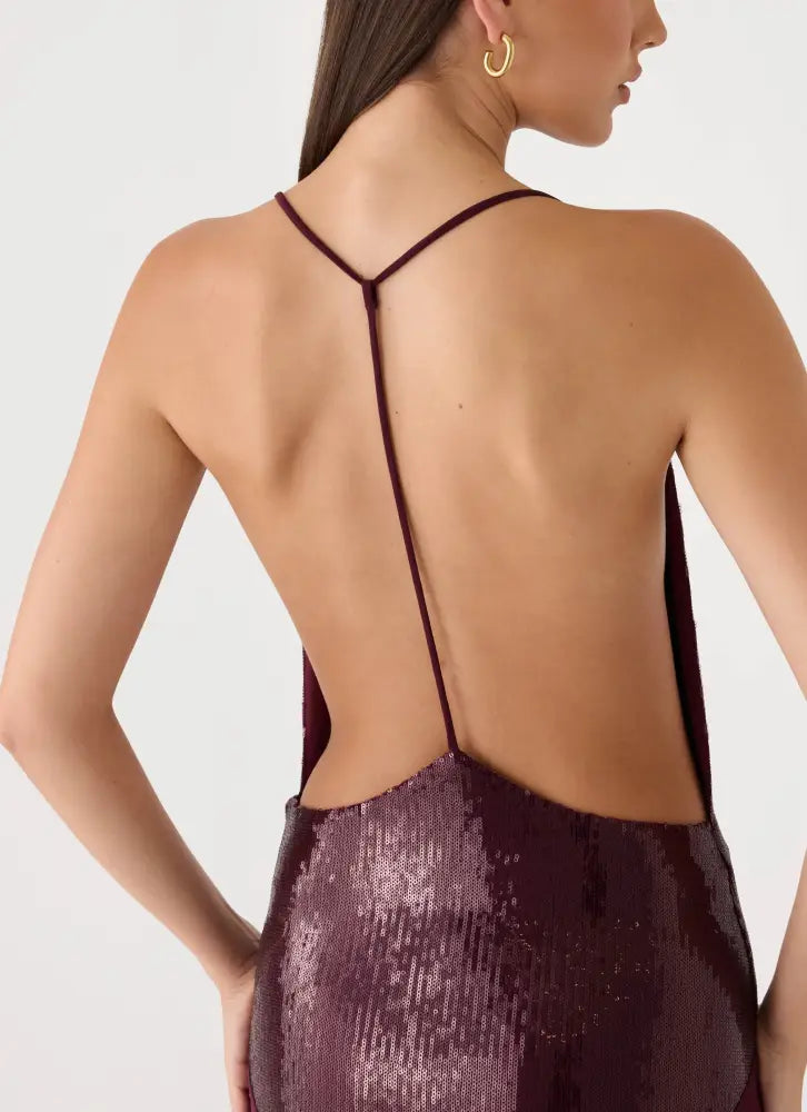 Cleodora Maxi Dress - Plum - Maxi Dresses
