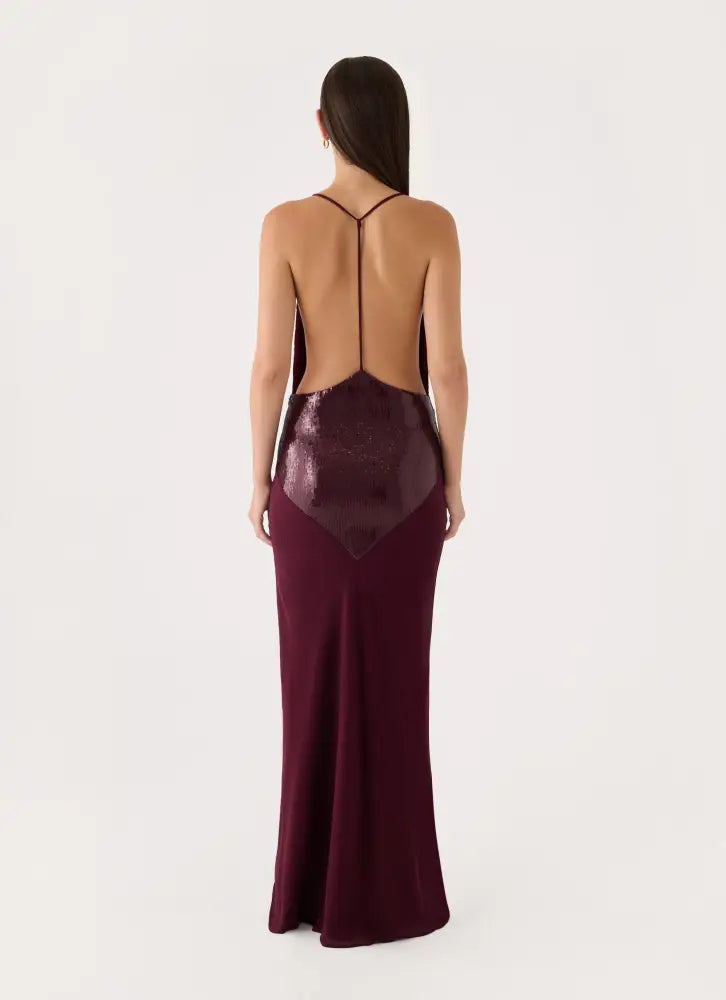 Cleodora Maxi Dress - Plum - Maxi Dresses