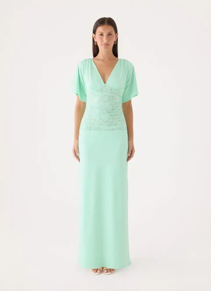 Comes To You Maxi Dress - Misty Jade - Maxi Dresses