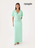 Comes To You Maxi Dress - Misty Jade - Maxi Dresses