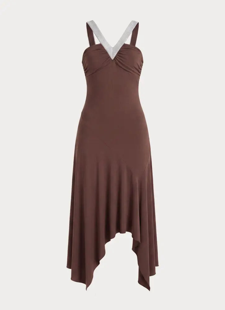 Elixia Midi Dress - Chocolate - Midi Dresses
