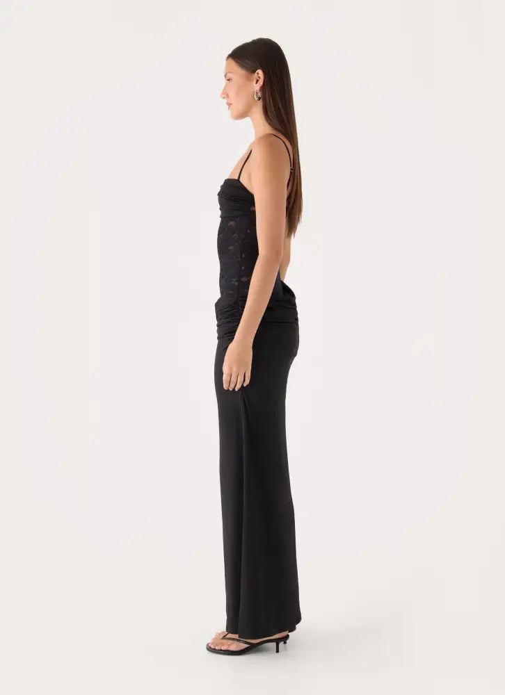 Emesy Lace Maxi Dress - Black - Maxi Dresses