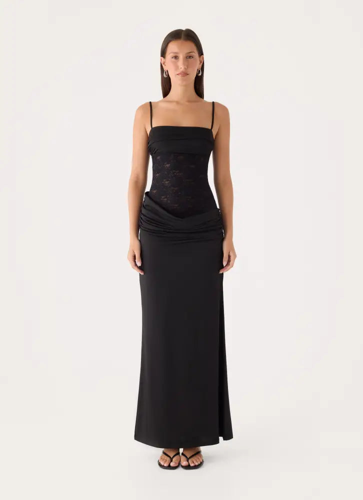 Emesy Lace Maxi Dress - Black - Maxi Dresses