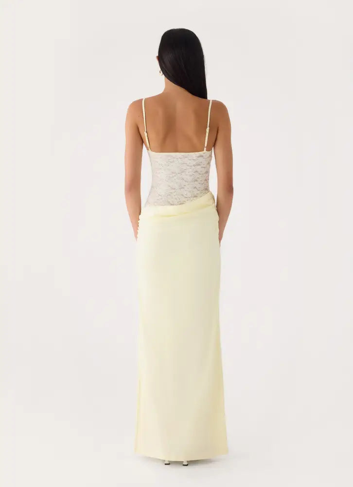 Emesy Lace Maxi Dress - Yellow - Maxi Dresses