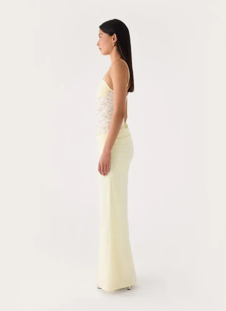 Emesy Lace Maxi Dress - Yellow - Maxi Dresses