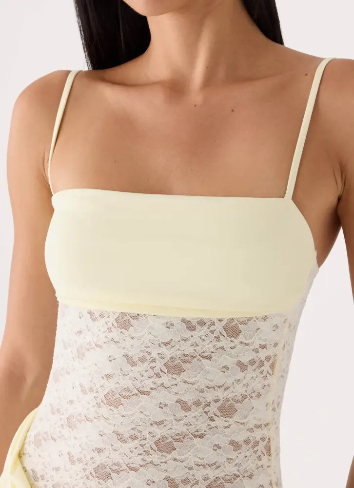 Emesy Lace Maxi Dress - Yellow - Maxi Dresses