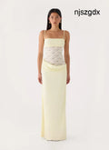 Emesy Lace Maxi Dress - Yellow - Maxi Dresses