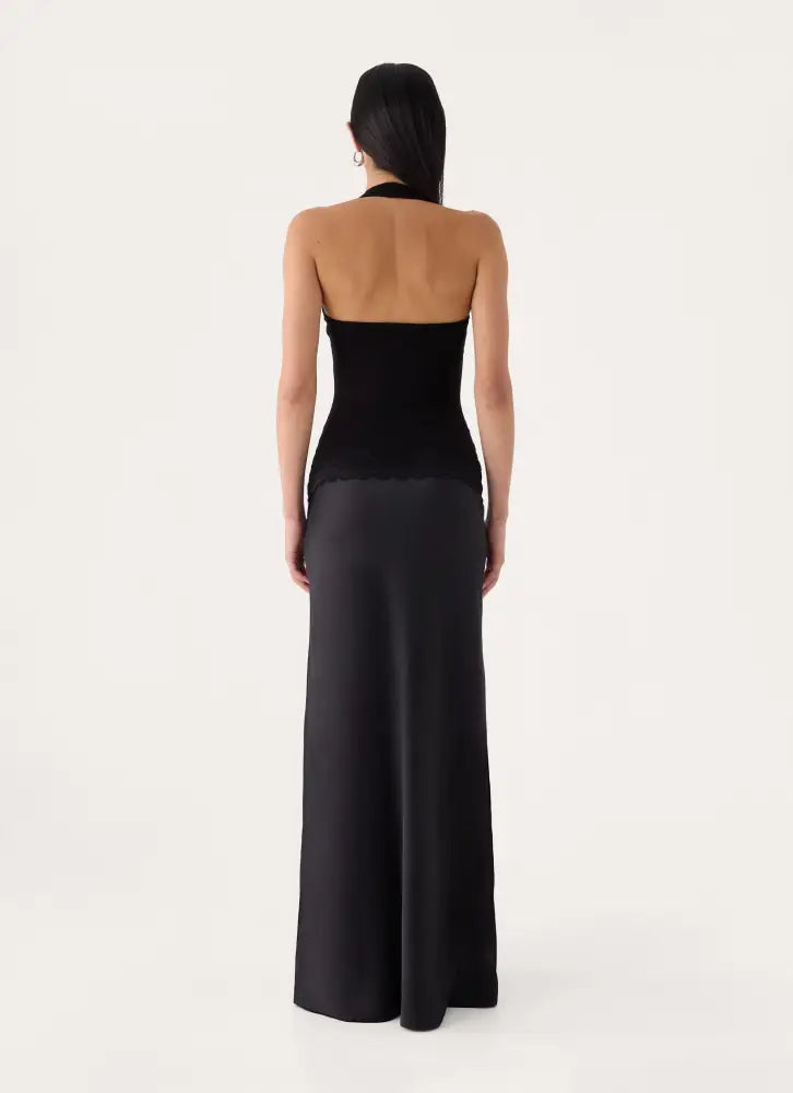 Emika Halter Maxi Dress - Black - Maxi Dresses