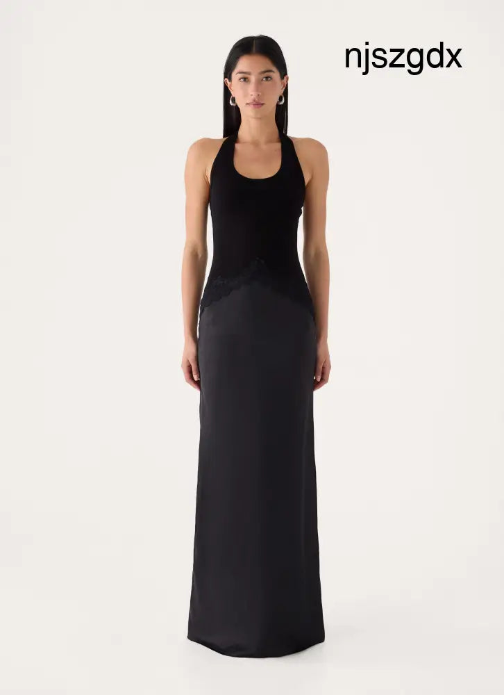 Emika Halter Maxi Dress - Black - Maxi Dresses
