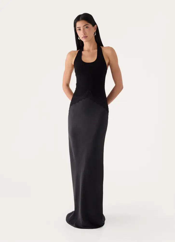 Emika Halter Maxi Dress - Black - Maxi Dresses