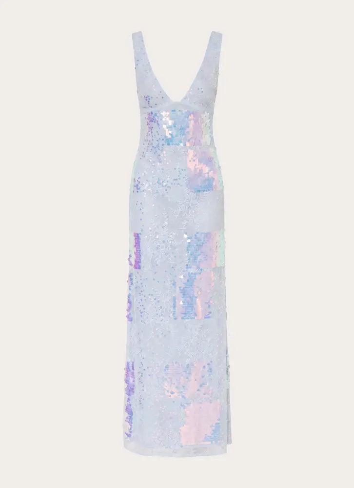Erinah Sequin Maxi Dress - Blue - Maxi Dresses