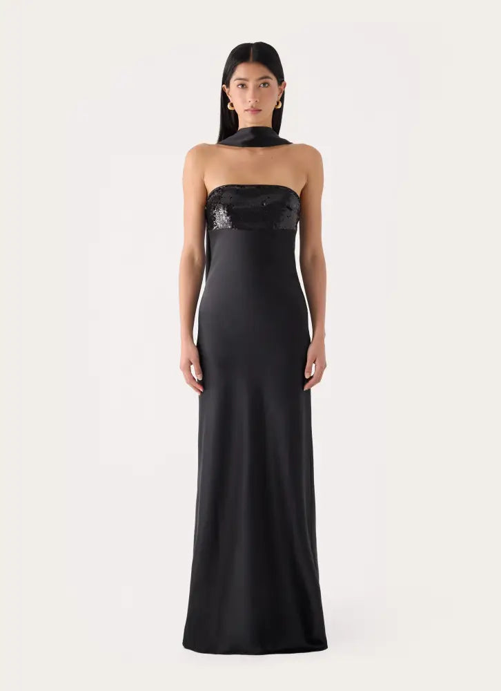 Hush Sequin Maxi Dress - Black - Maxi Dresses