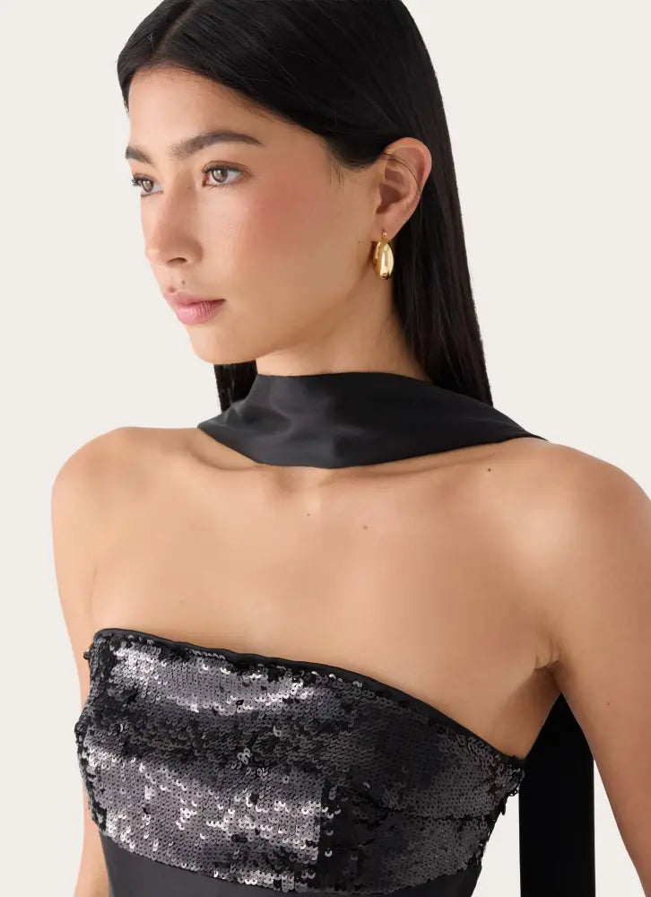 Hush Sequin Maxi Dress - Black - Maxi Dresses
