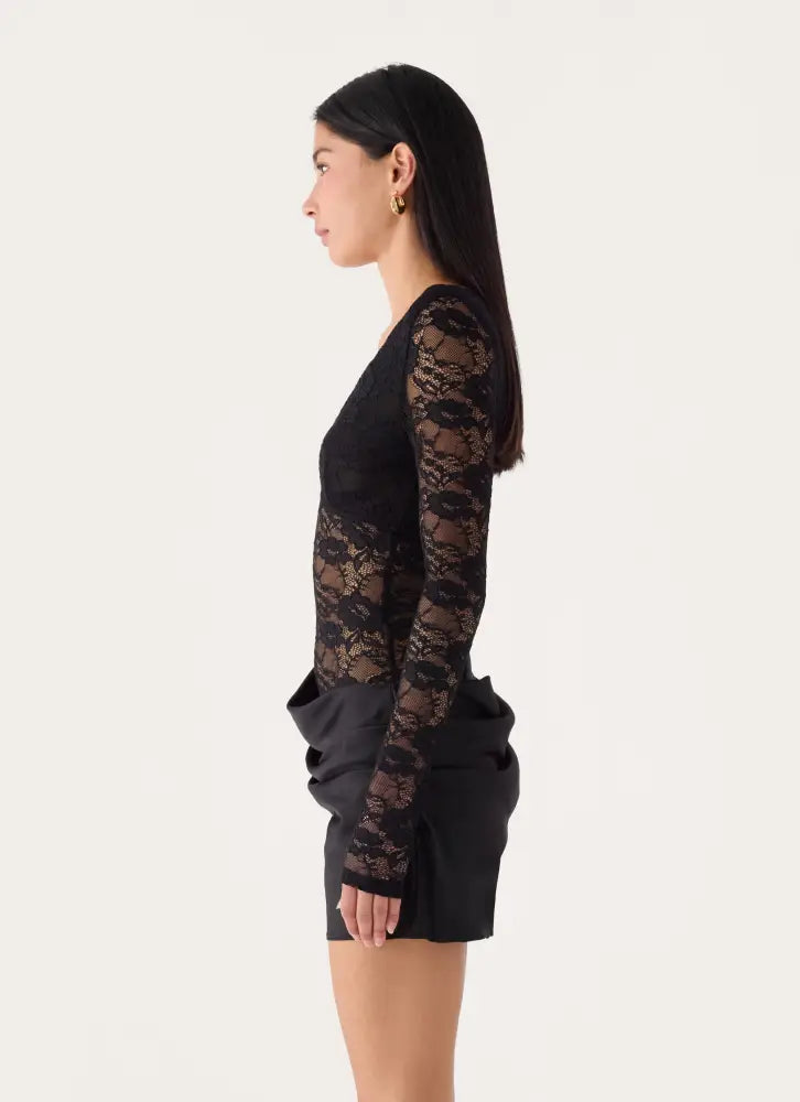 Michayla Lace Mini Dress - Black - Mini Dresses