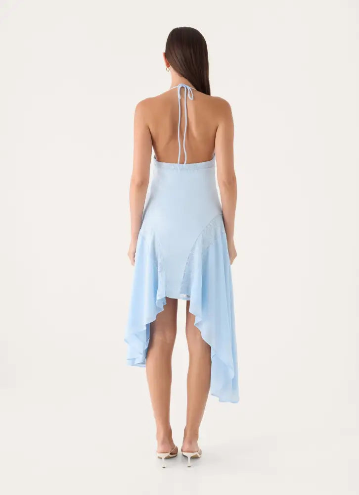 Prilla Asymmetric Midi Dress - Blue - Midi Dresses