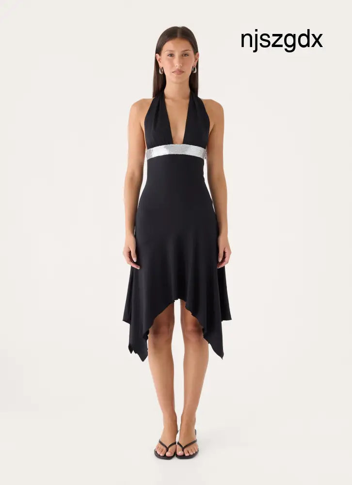 Rylae Midi Dress - Black - Midi Dresses