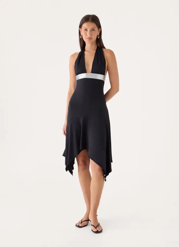 Rylae Midi Dress - Black - Midi Dresses