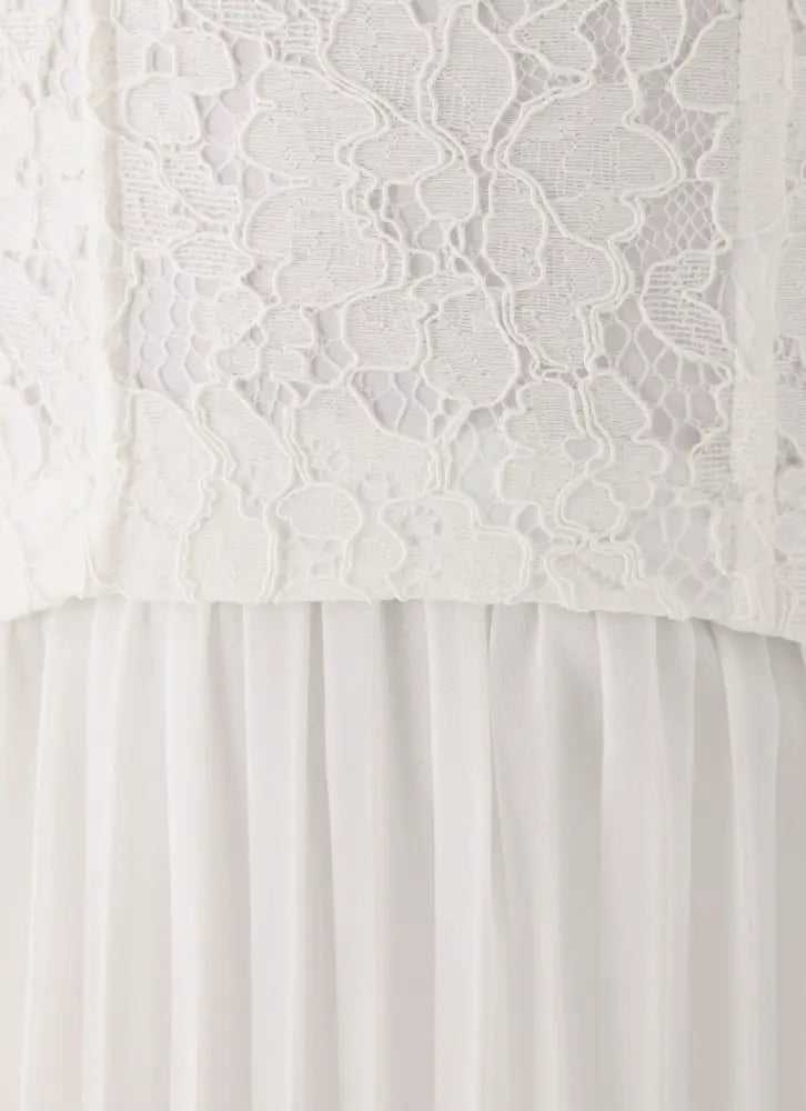 Tunnel Vision Maxi Dress - White - Maxi Dresses
