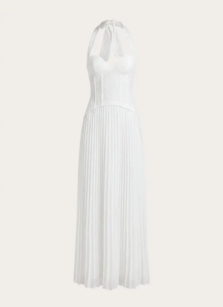 Tunnel Vision Maxi Dress - White - Maxi Dresses