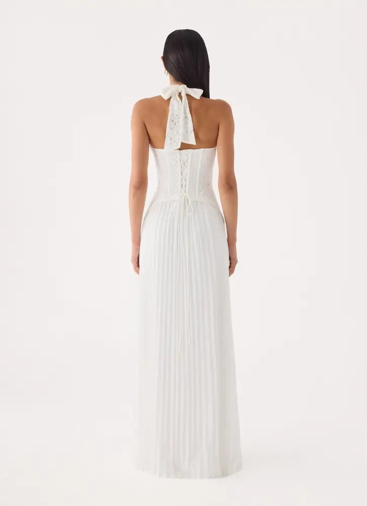 Tunnel Vision Maxi Dress - White - Maxi Dresses